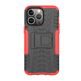 Tire Texture TPU + PC Phone Case with Holder, For iPhone 14 Pro Max